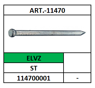 A11470/DRAADNAGEL-VERLOREN KOP/ST-ELVZ/1,5X25