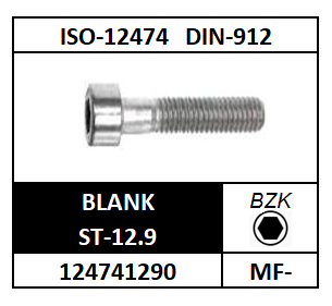 ISO12474-D912/CILINDERKOPSCHROEF-BZK/ST-12.9-BLANK/MF-8X1X20
