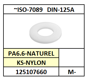 ~ISO7089-D125A/VLAKKE SLUITRING-2XD/KS-NYLON PA6.6-NATUREL/M-3X6X0,5