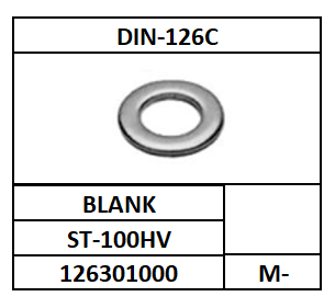 ~ISO7091-D126C/VLAKKE SLUITRING 2XD PRODUKTKLASSE C/ST-100HV-BLANK/M-5