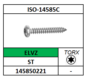 ISO14585CT~D7981CT/PLAATSCHROEF P#C-TORX-PANCK/ST-450HV-ELVZ/T6-2,2X4,5