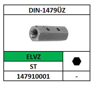 D1479ÜZ/ZESKANTSPANSCHROEFMOER+"U"MARKERING/ST-ELVZ/M-6
