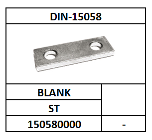 D15058/SLUITPLAAT-TWEE GATEN/ST-BLANK/25X6