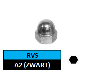 D1587/ZESKANTDOPMOER-HOOG/RVS-A2-ZWART/M-3