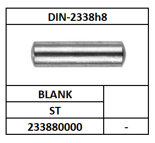 ISO2338h8~D7h8/CILINDRISCHE PEN/ST-BLANK/h8-1X6