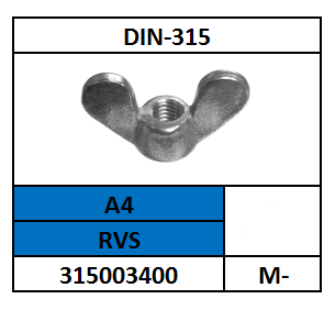 D315/VLEUGELMOER/RVS-A4/M-3
