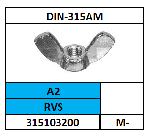D315AM/VLEUGELMOER-AMERIKAANS MODEL/RVS-A2/M-3