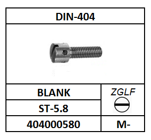 D404/CILINDERKOPSCHROEF MET GAT-ZGLF/ST-5.8-BLANK/M-3X5