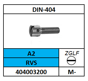 D404/CILINDERKOPSCHROEF MET GAT-ZGLF/RVS-A2/M-3X4