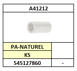 A54512/AFSTANDBUS-ROND/KS-PA6.6-NATUREL/dDL-3,6X6X20