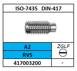 ISO7435~D417/STELSCHROEF TAP-ZGLF/RVS-A2/M-4X10