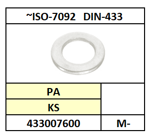 ~ISO7092-D433/VLAKKE SLUITRING-TBV CILINDERKOPSCHROEF/KS-PA-NATUREL/M-2