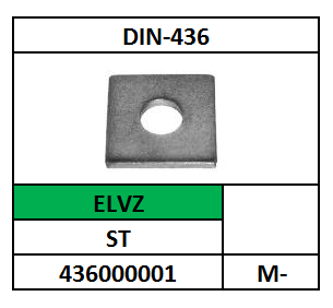 D436/VIERKLANTSLUITPLAAT/ST-ELVZ/M-16