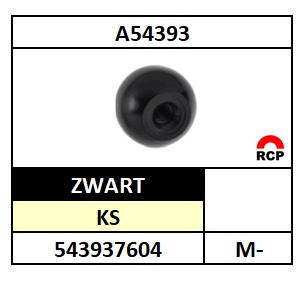 A54393~D319C/KOGELGRIPKNOP/KS-PA-ZWART/D15-M-4