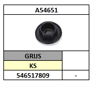 A54651/AFDEKKAP TBV BZK/KS-PA-GRIJS/SW4