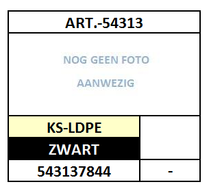 A54603/INDOP LAMEL VLAK-RECHTH/KS-LDPE-ZWART/30X10(MAT.0,75-2)