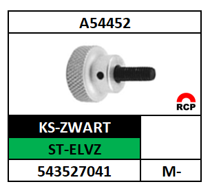 A54352/KARTELGRIPKNOP+DRAADEIND/KS-PA-ZWART+ST-ELVZ/D22M-6X10