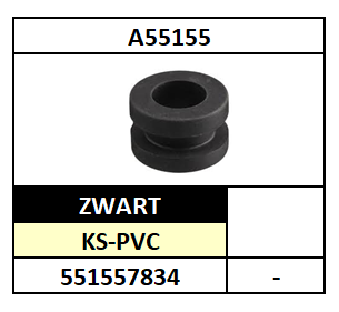 A55155/DOORVOERTULE/KS-PVC-ZWART/dDL-2,7X4,7X0,8