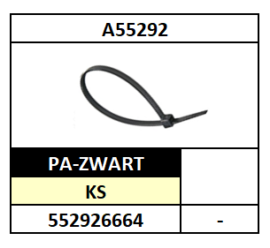 A55200/KABELBUNDELBAND/KS-PA6.6-ZWART UVR/W2-2,5X160