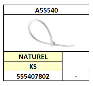 A55224/KABELBUNDELBAND KLEEFBLOK/KS-PA6.6-NATUREL/W3-TYPE G1(4)