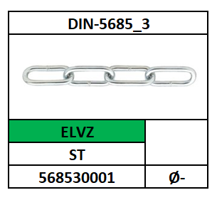 D5685_3/VOETKETTING-KORTE SCHALM/ST-ELVZ/D4X16