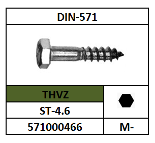 D571/HOUTDRAADBOUT-ZESKANT/ST-4.6-THVZ/6X25