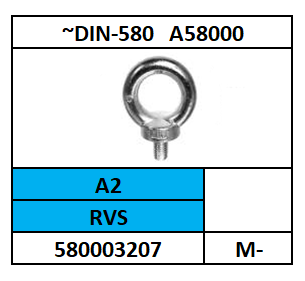 ~ISO3266~D580/OOGBOUT-HANDELSUITVOERING/RVS-A2-GEGOTEN+POLIJST/M-6