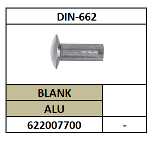 D662/KLINKNAGEL-BVK/ALU-BLANK/3X6