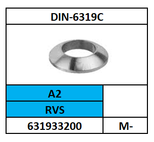 D6319C/SLUITRING BOL/RVS-A2/M-36-C37