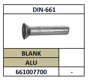 D661-302/KLINKNAGEL-PLVK/ALU-BLANK/2X4