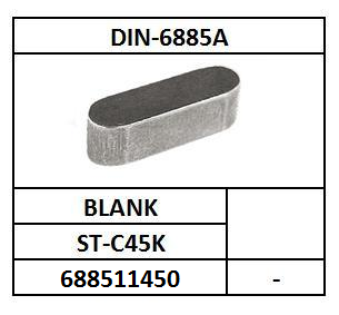 D6885A/INLEGSPIE-VLAK-ROND EIND/ST-C45K-BLANK/2X2X6