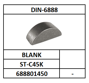 D6888/HALFRONDE SCHIJFSPIE/ST-C45K-BLANK/2,5X3,7