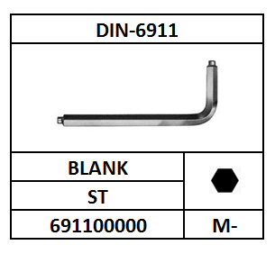 D6911/INBUSSLEUTEL/ST-BLANK/SW-3M-4