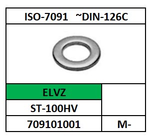 ISO7091~D126C/VLAKKE SLUITRING 2XD PRODUKTKLASSE C//ST-100HV-ELVZ/M-5