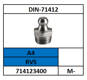 D71412A/SMEERNIPPEL/RVS-A4/M-6X1-SW-7