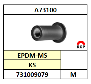A73100/BLINDKLINKMOER OPEN ROND-CK/KS-EPDM-MS/M-3 KB 0,4-4