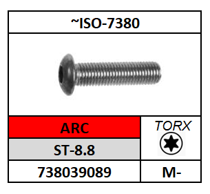 ~ISO7380_1T/LAGE BOLKOPSCHROEF-TORX-LBK/ST-8.8-flZn+PREAPPLIED/T30_M-6X45+TUFLOK