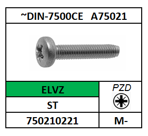 D7500C~D7985Z/DRAADVORMENDE SCHROEF TT-PZD-PANCK/ST-ELVZ/M-2X5