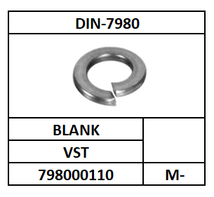D7980/VEERRING TBV CILINDERKOPSCHROEF/VST-BLANK/M-3