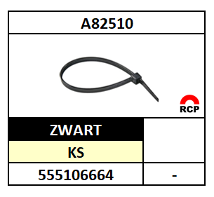 A55200/KABELBUNDELBAND/KS-PA6.6-ZWART UVR/W3-2,5X10022