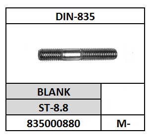 D835/TAPEIND-2XD/ST-8.8-BLANK/M-8X16