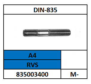 D835/TAPEIND-2XD/RVS-A4/M-6X16