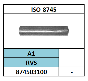 ISO8745~D1472/KERFPEN-DOORSTEEK/RVS-A1~A2/1,5X8