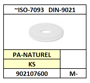 ~ISO7093-D9021/VLAKKE SLUITRING-3XD/KS-PA-NATUREL/M-3