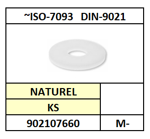 ~ISO7093-D9021/VLAKKE SLUITRING-3XD/KS-NYLON PA6.6-NATUREL/M-3
