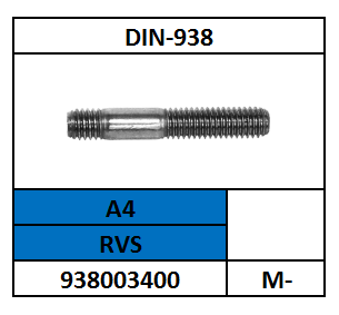 D938/TAPEIND-1XD/RVS-A4/M-6X20