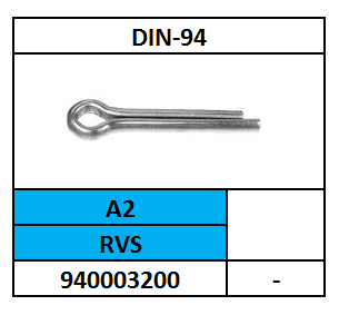 ISO1234-D94/SPLITPEN/RVS-A2/1X8