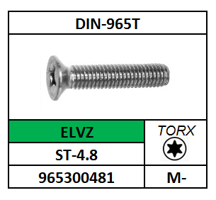 ~ISO14581-D965T/METAALSCHROEF-TORX-PLVK/ST-4.8-ELVZ/T6-M-2X4