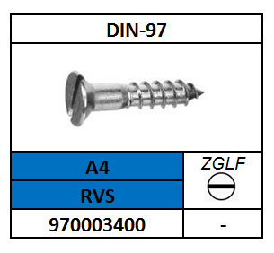 D97/HOUTSCHROEF-ZGLF-PLVK/RVS-A4/2,5X16