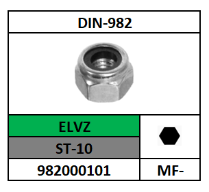 D982/HOGE ZESKANTBORGMOER NYLON RING/ST-10-ELVZ/MF-12X1,5